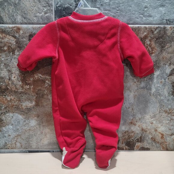 Santas Favorite Reindeer Red Christmas Sleeper for Newborn Babies - Picture 3 of 7